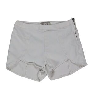 Free People Shorts Women’s Size 27 White Stretch Zip Flat Front Mid Rise